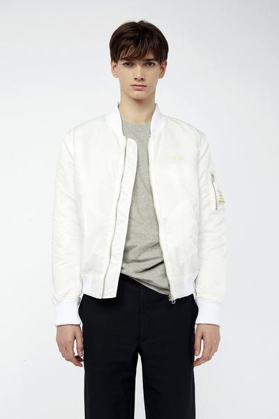 Alpha Industries B-15 Slim Fit Bomber Jacket in White for Men | Lyst